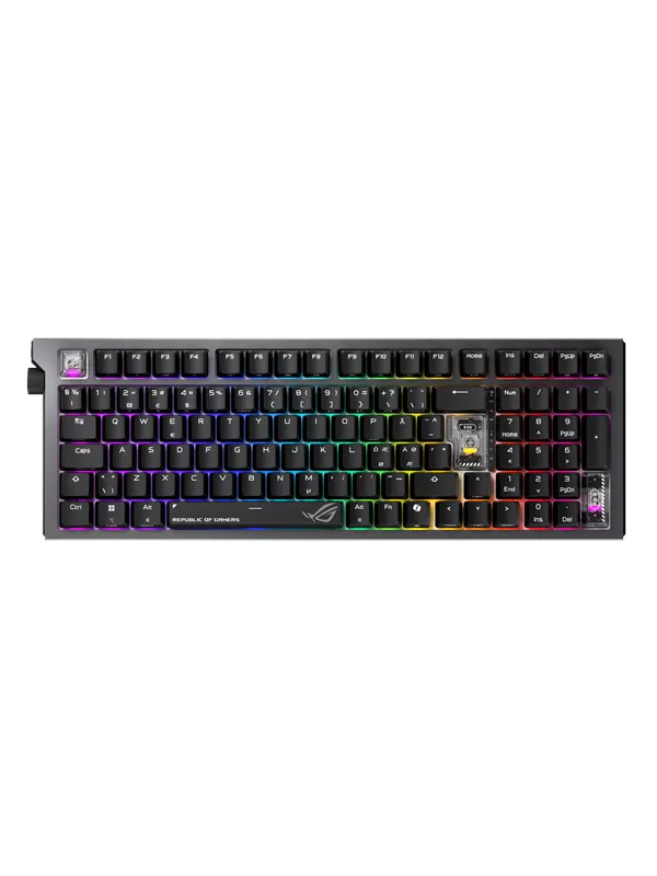 ASUS ROG Strix Morph 96 Wireless - Gamingtastatur - Nordisk - Svart