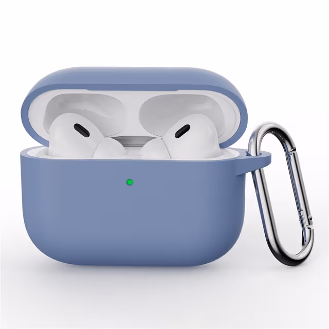 Til AirPods Pro 3 Silikondeksel Integrert Bluetooth-øretelefondeksel med krok - Lavendel