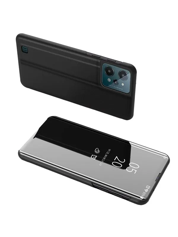 Hurtel Clear View Case Cover for Realme C31 Flip Cover Black