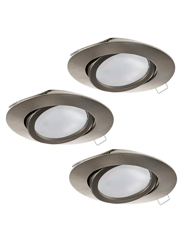 EGLO TEDO recessed light  satin nickel