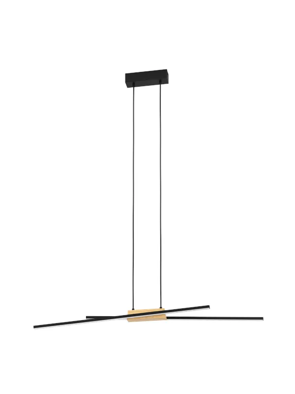 EGLO PANAGRIA long table pendant black/wood