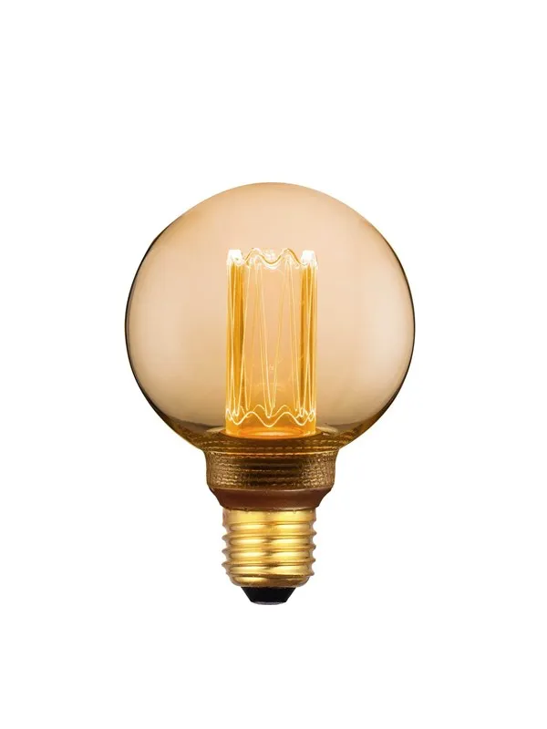 EGLO LED-lyspære LED G80 4,3W 1800K 3-step dimbar E27, ravfarget E27