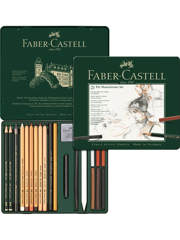 Faber-Castell Set Pitt Monochrome tin of 21