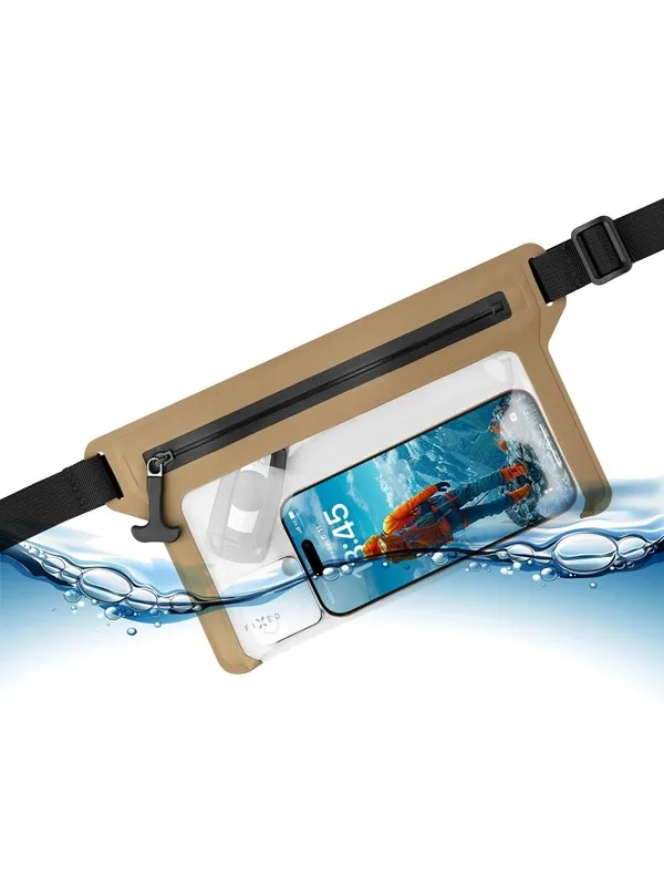 FIXED DRY BELT Waterproof Smartphone waist case Khaki