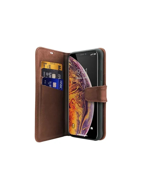 ITSKINS BOOK cover for iPhone XS Max®. Brown
