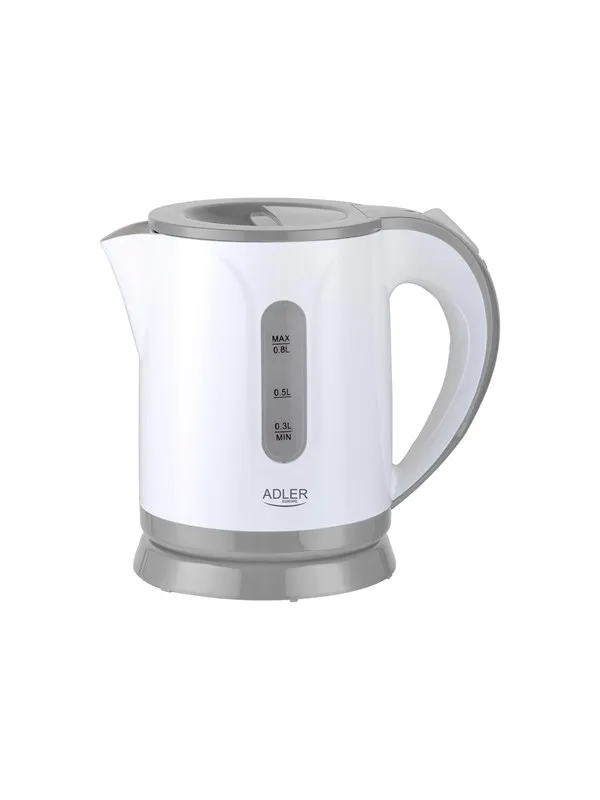 Adler Vannkoker AD 1371g - kettle - white/grey - Hvit/grå - 850 W