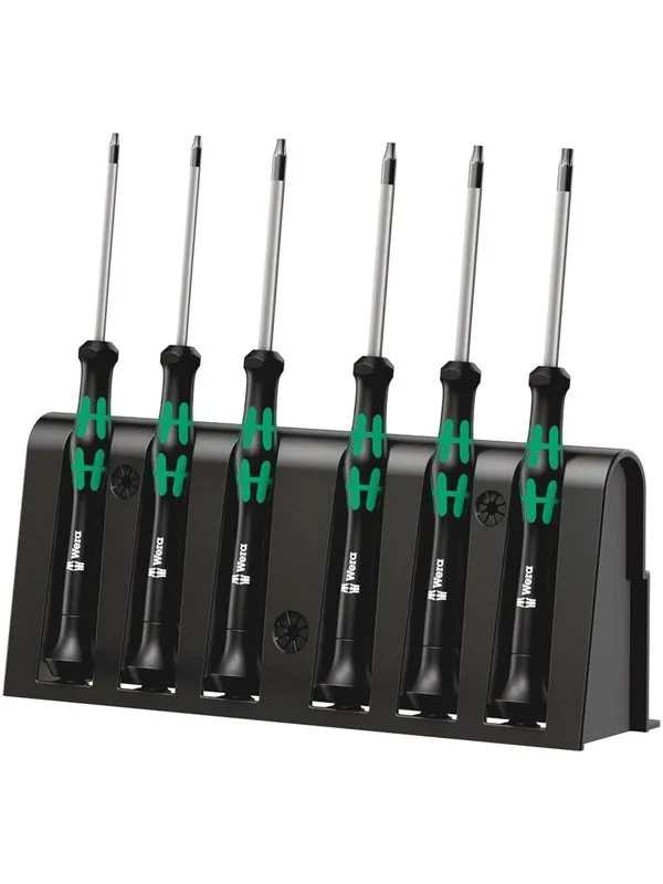 Wera 2067/6 TORX® BO Screwdriver set and rack for electronic applications 6 pieces