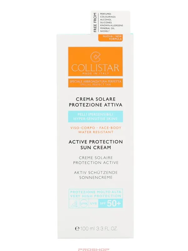 Collistar Active Protection Sun Cream Face Body50+