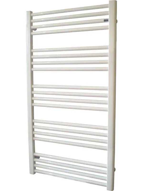 Kriss space heated towel rail 860x600 white