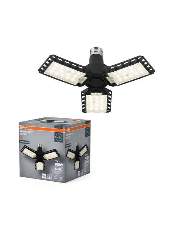 Osram LED-lyspære Floodlight High Bay 1600lm 18W/840 black E27