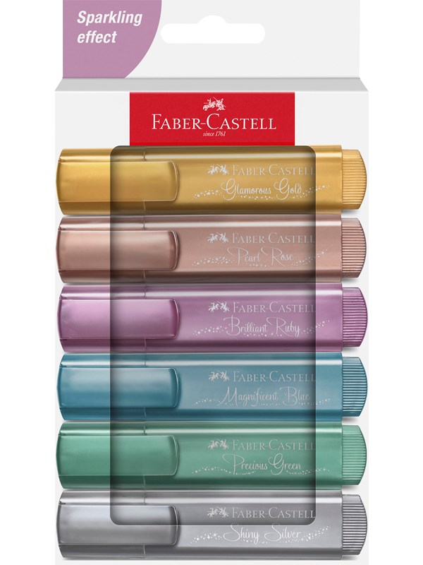 Faber-Castell Highlighter TL 46 Metallic wallet of 6