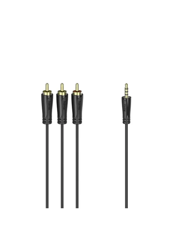 Hama Cable 4pin 3.5mm-3xRCA Gold Black 1.5m