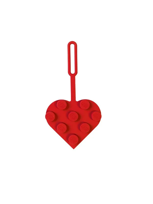 Euromic LEGO® Bag Tag/Luggage tag Brick Heart Red