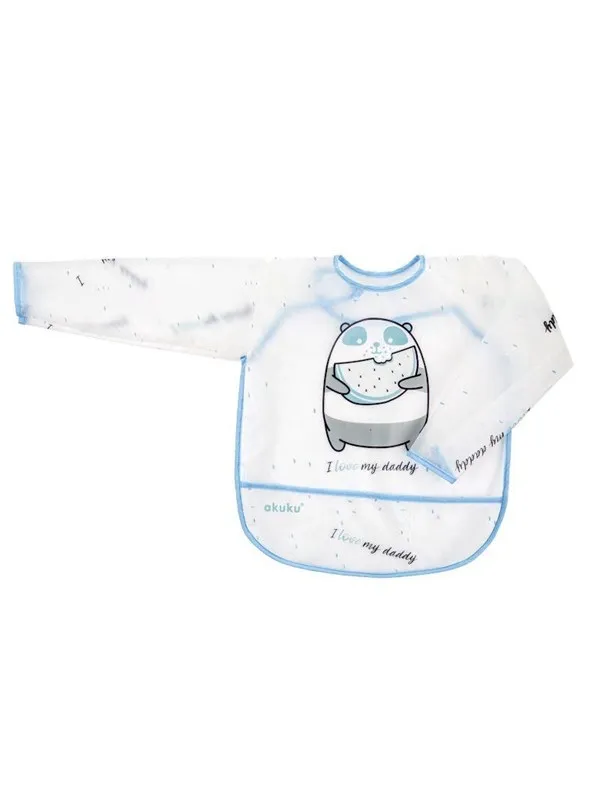 Akuku Baby long-sleeved apron with velcro closure