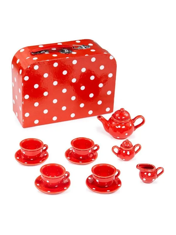 Bigjigs Porcelain Tea Set in Storage Case 12 pcs.