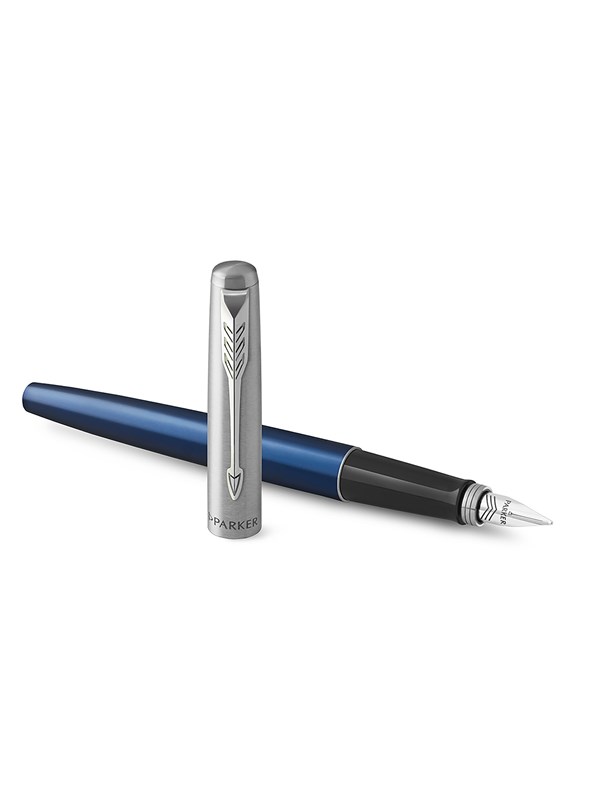 Parker Jotter Fountain Pen | Royal Blue | Medium Nib with Blue Ink | Gift Box