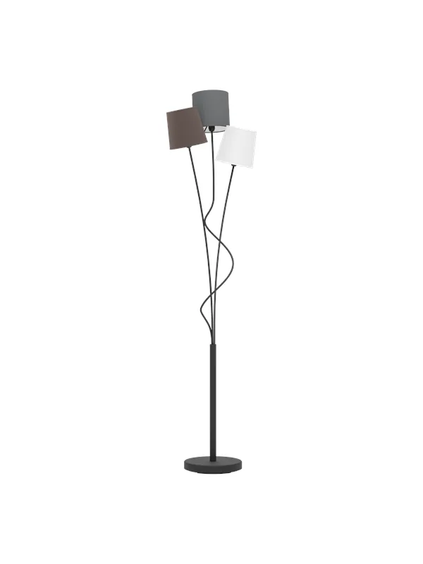 EGLO MARONDA floor lamp black/white/brown/anthracite