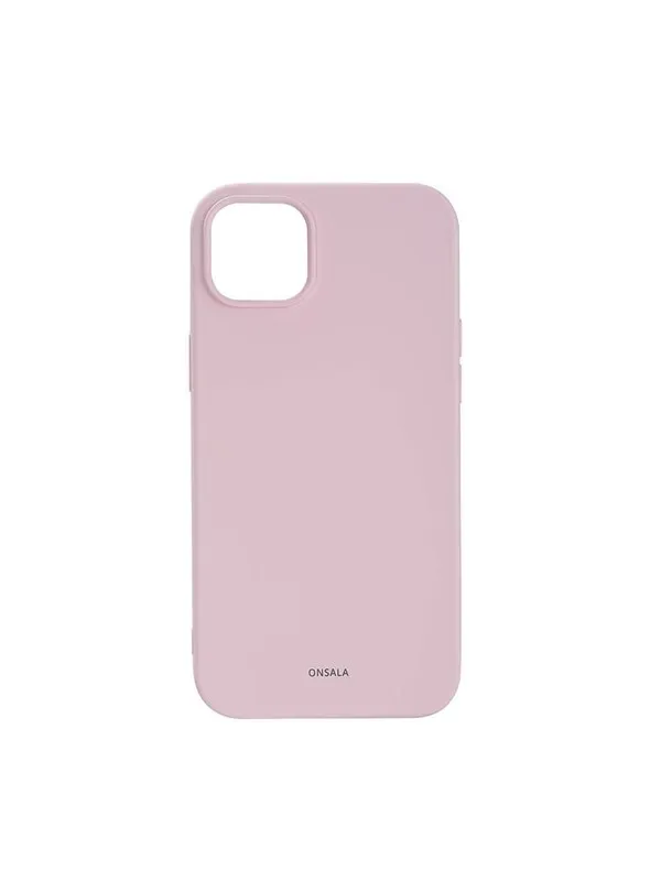 ONSALA Phone Case Silicone Chalk Pink - iPhone 14 Plus