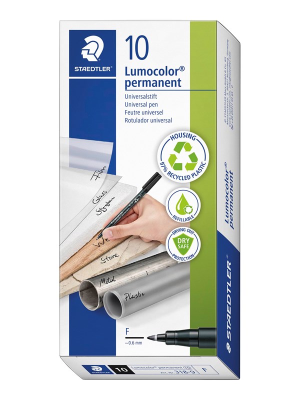 Staedtler Universal pen Lumocolor perm.10 pcs.F gree