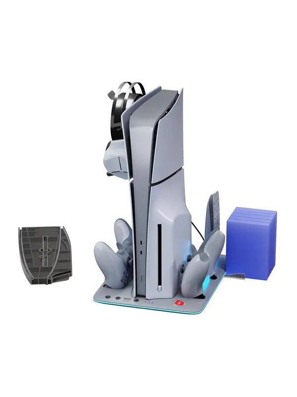 iMP TECH DLX+LED Multi Function Charge and Cool Stand - 30th Anniversary Limited Edition - Grey - Sony PlayStation 5
