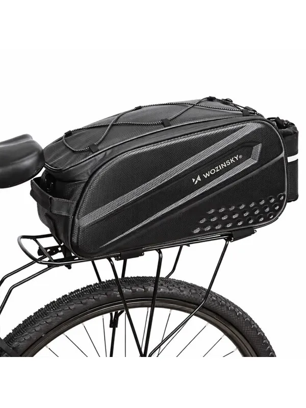 Wozinsky Bicycle Luggage Rack Bag with Long Strap - Black