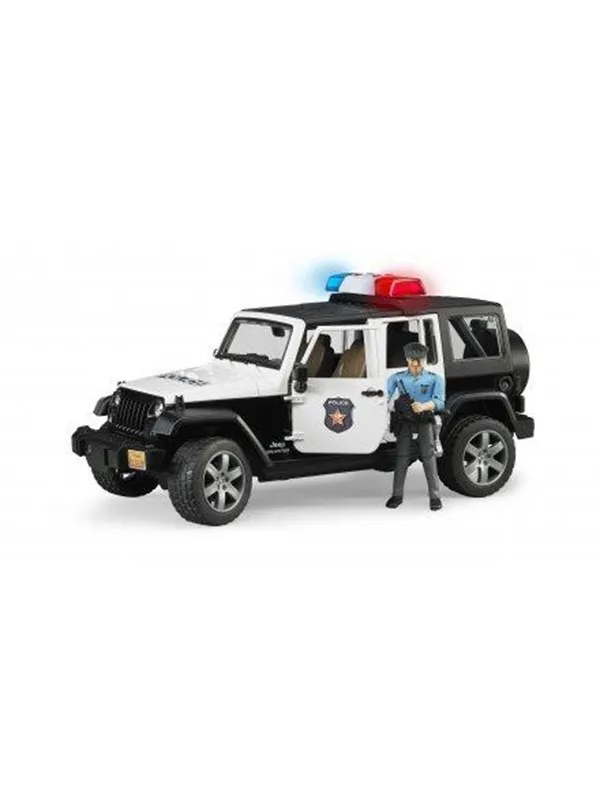 Bruder  Jeep Wrangler Rubicon Police vehicle with police officer and accessories