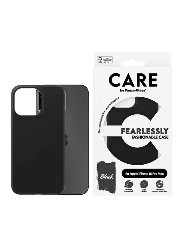 CARE by PanzerGlass Fashionable Case Black iPhone 15 Pro Max