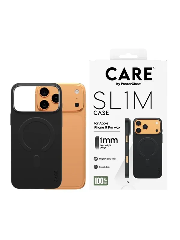 CARE by PanzerGlass SL1M Case Black w. MagSafe iPhone 17 Pro Max