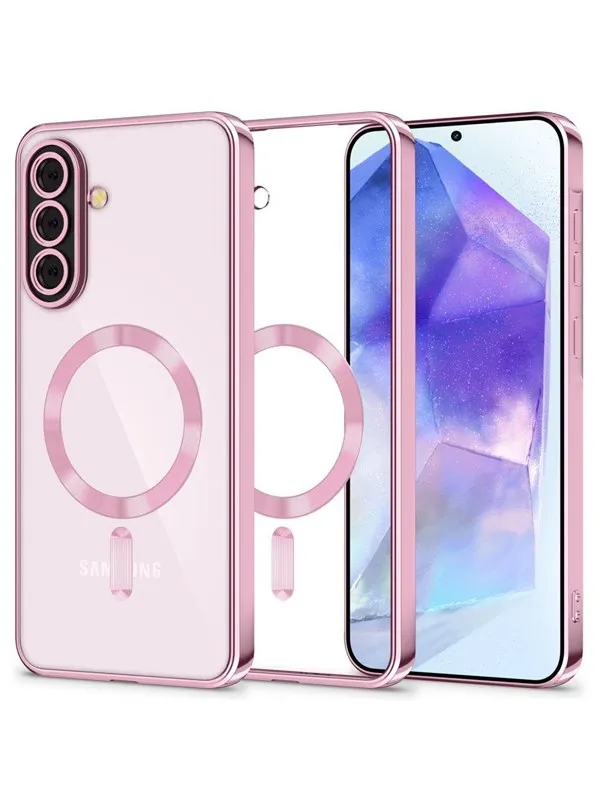 Tech-Protect  MagFlex MagSafe Case for Samsung Galaxy A56 5G - Clear Pink