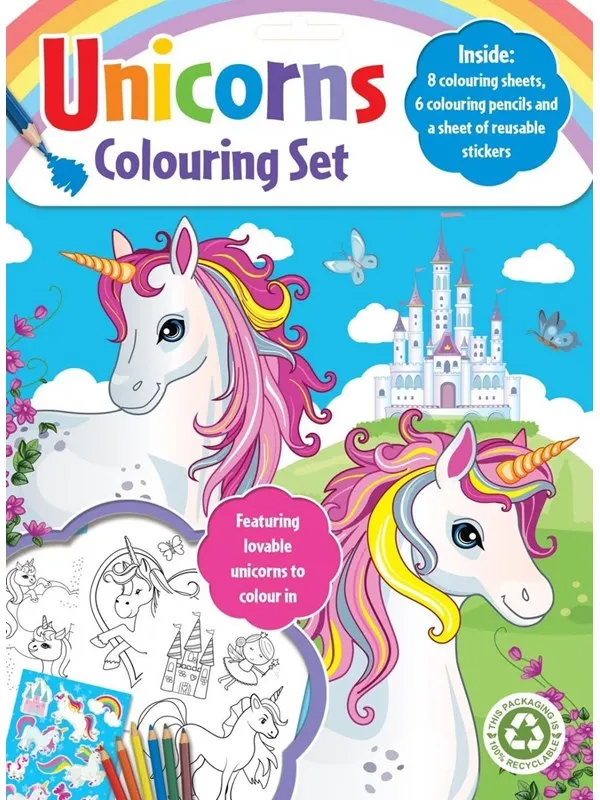 Alligator UNICORN Coloring Set