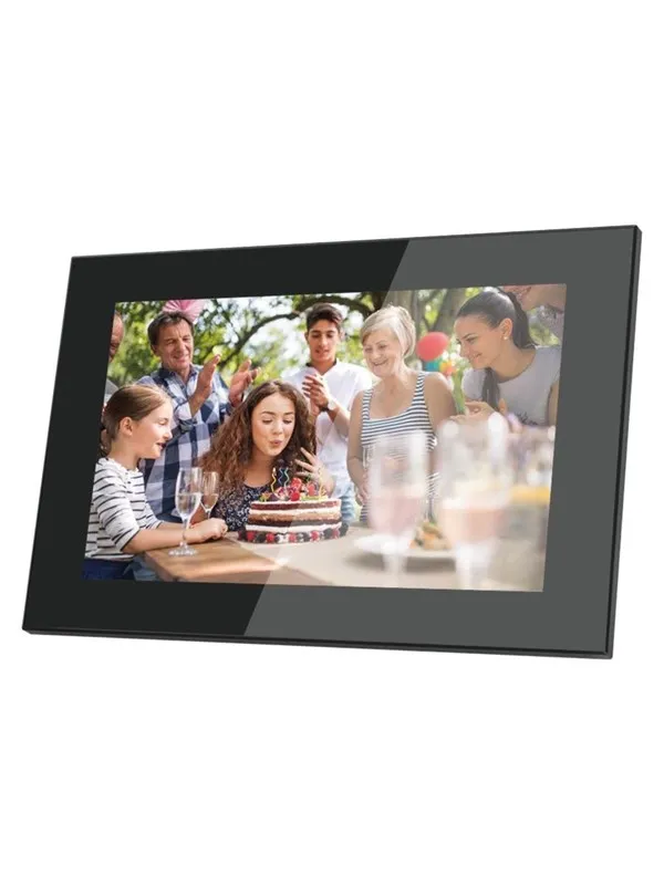 Lippa Frameo Digital Picture Frame 10" in glass - Black