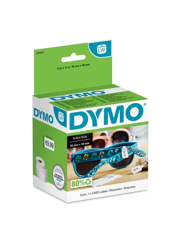 DYMO ® LabelWriter™ prislappetiketter, 10mm x 19mm