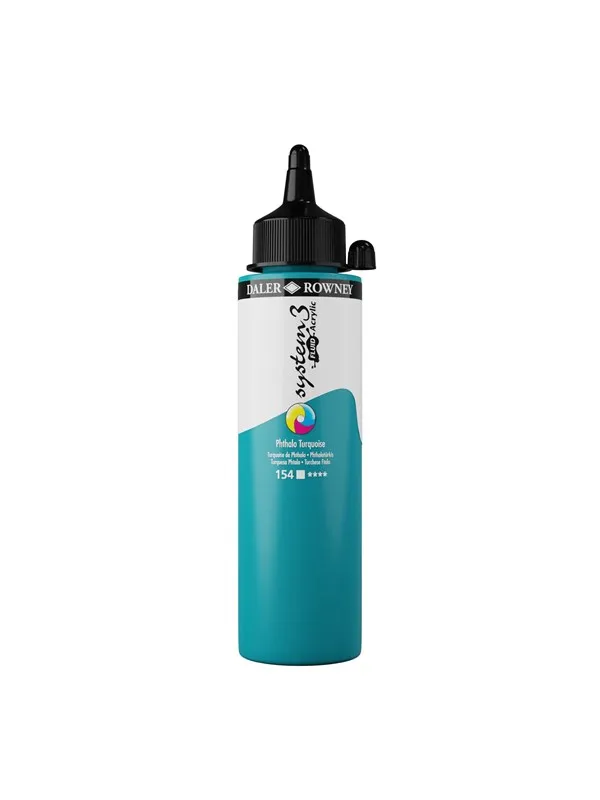 Daler-Rowney System3 Fluid Acrylic 250 ml Phthalo Turquoise