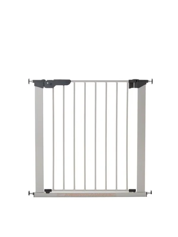 BabyDan Premier Sikkerhetsgrind med 2 forlengere, sølv, 86-93,3 cm