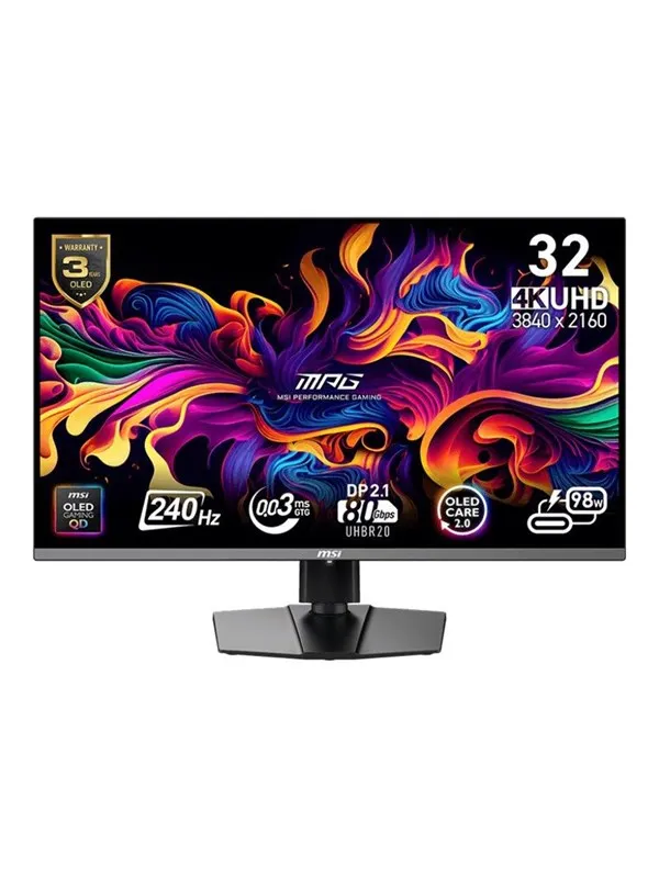 32" MSI MPG 322URXDE - 3840x2160 - 240Hz - QD-OLED - KVM switch