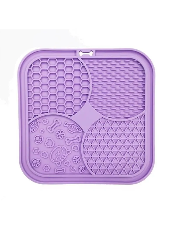 Nordic Paws - Lickmat for Cat - Lily - Purple - 20 x 20 cm