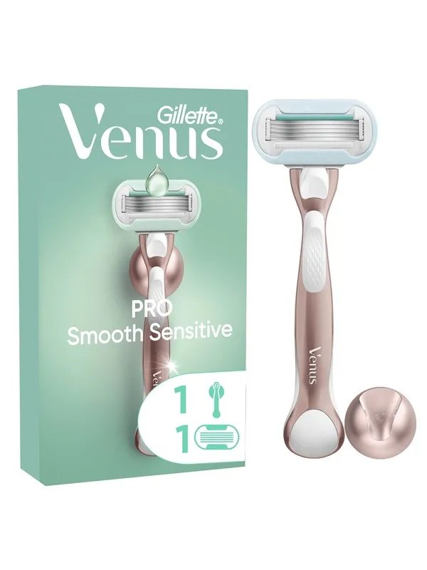 Gillette-Venus Pro Smooth Sensitive Handle + 1 refill + 1 holder