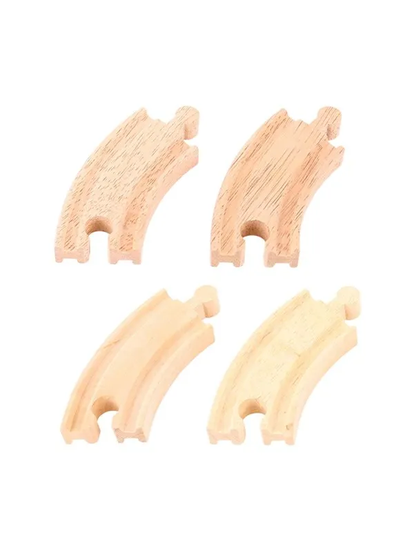 Bigjigs Wooden Rails - Short Bends 4 pcs.