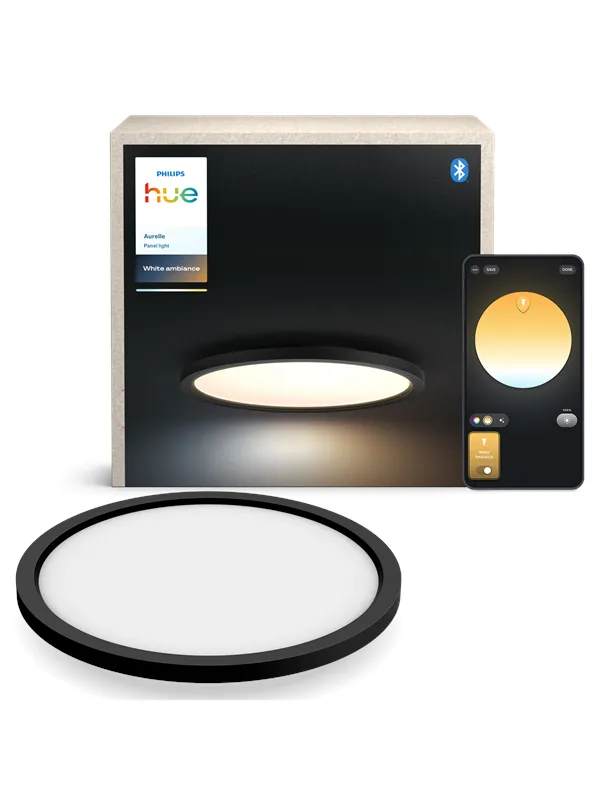 Philips Hue Aurelle panel round black