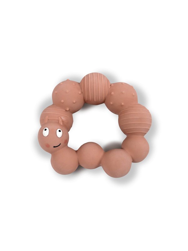 Filibabba Teether - Lily the larva Peach