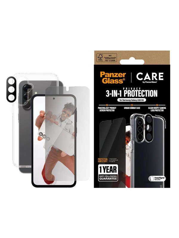 CARE by PanzerGlass Flagship 3-in-1 Privacy Bundle Samsung Galaxy A56 5G