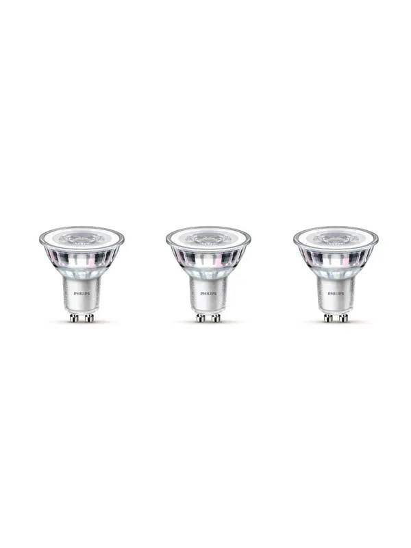 Philips LED-lyspære Classic 4.6W/827 (50W) 36° 3-pack GU10
