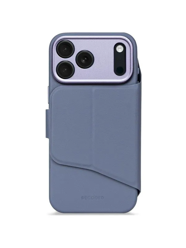 Decoded - Textured Silicone Detachable Wallet for iPhone 17 Pro Max - Forever Bl