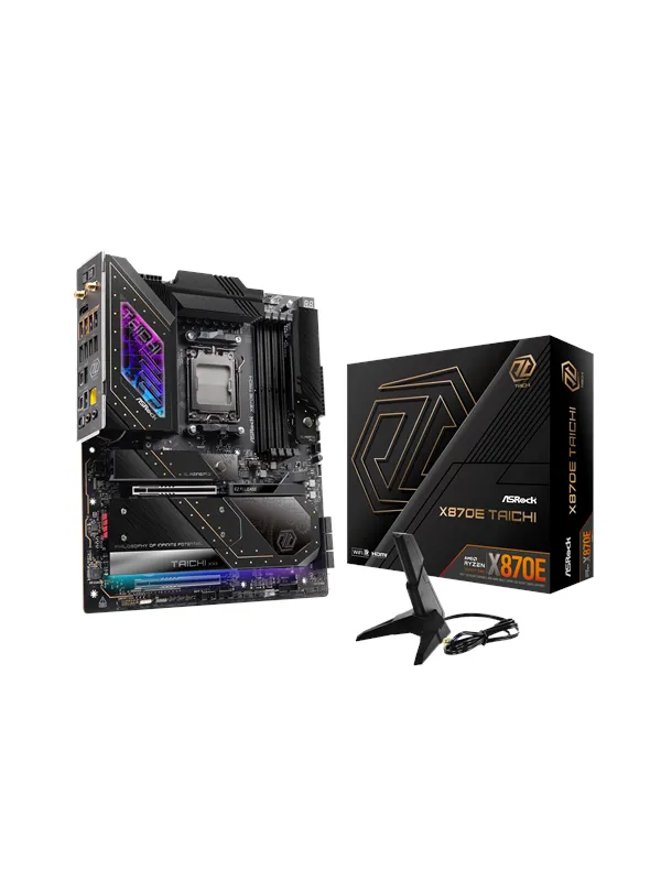 ASRock X870E TAICHI Hovedkort - AMD X870E - AMD AM5 socket - DDR5 RAM - Extended ATX