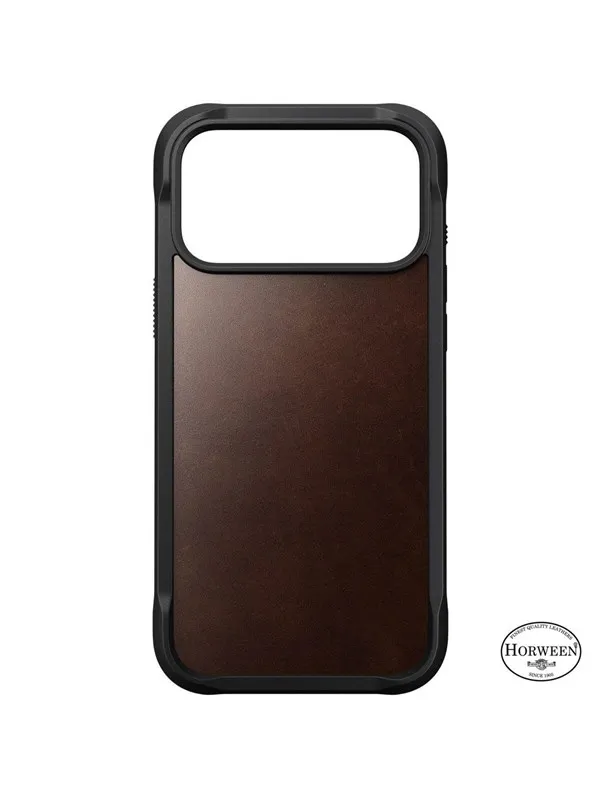 Nomad - Rugged Leather Case - iPhone 17 Pro Max | Rustic Brown | Horween