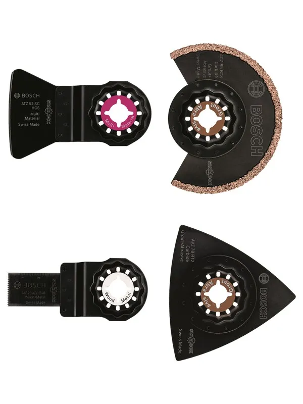 Bosch Starlock flissett, 4 deler ACZ 85 RT3 (1 x); AVZ 78 RT2 (1 x); ATZ 52 SC (1 x); AIZ 20 AB (1 x)