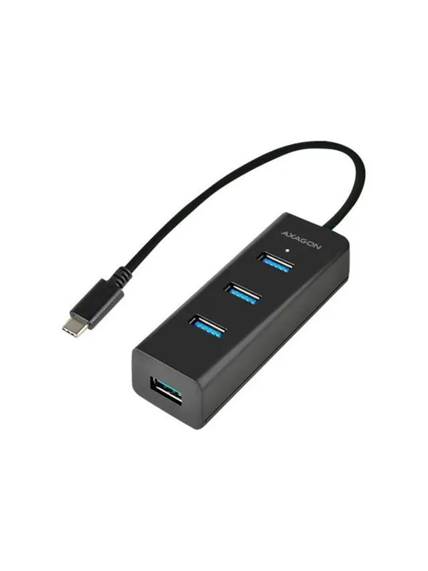 AXAGON HUE-S2C - hub - 4 ports USB-hub - USB 3.2 - 4 porter - Svart