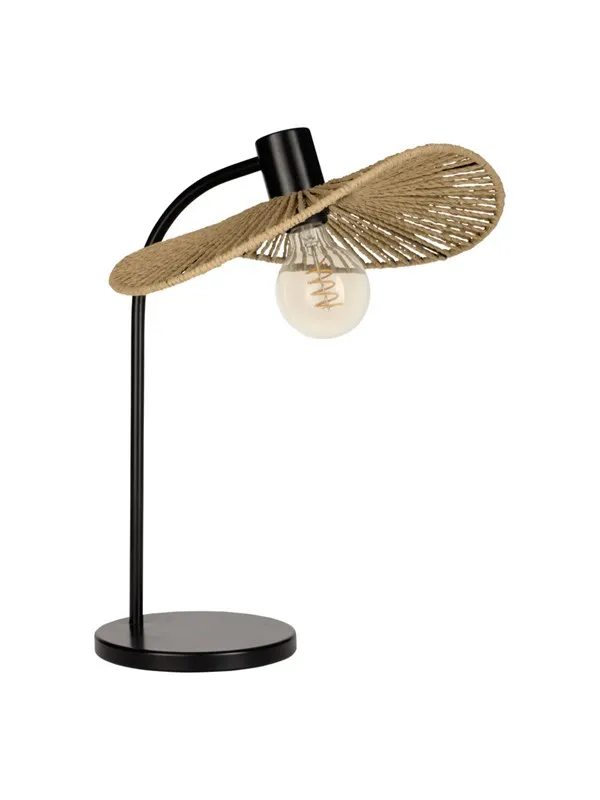 EGLO SIRUELA BORD H465 E27 SVART/NATUR FSC