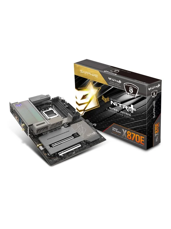 Sapphire NITRO+ X870EA PhantomLink Hovedkort - AMD X870E - AMD AM5 socket - DDR5 RAM - ATX