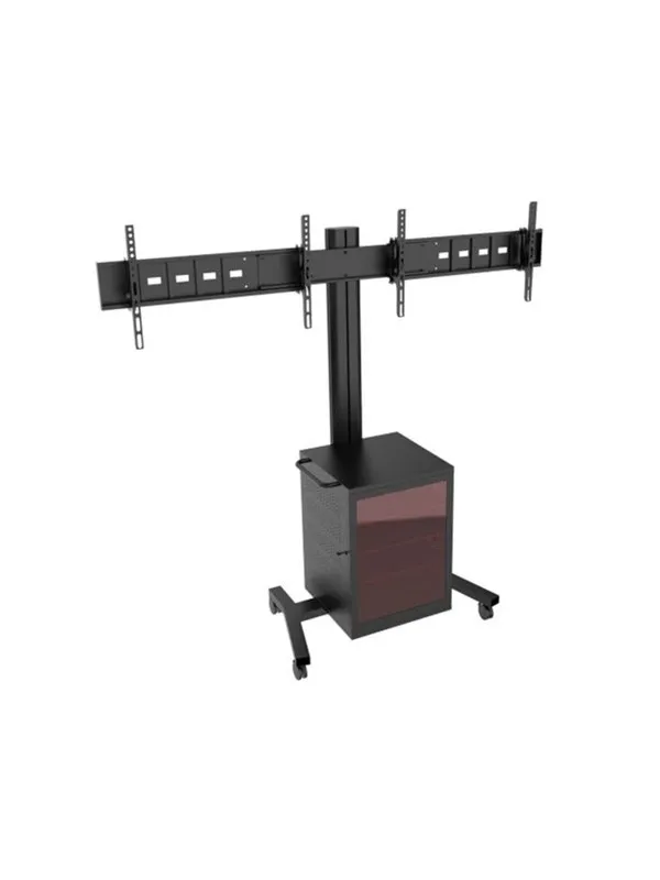 Multibrackets M Public Display Stand 180 Dual MediaBox4 Black - Max 80 kg - recommended for 55"